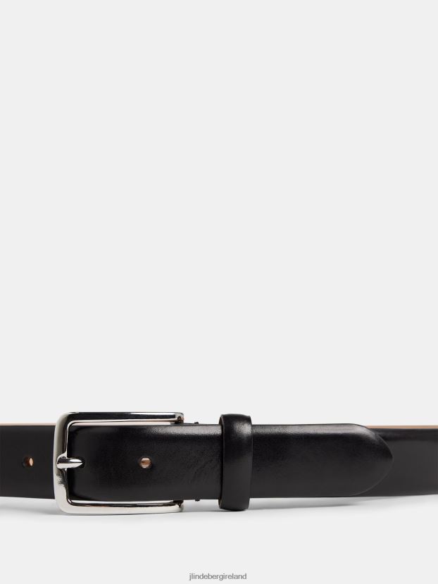 J.Lindeberg Men Bill Leather Belt Black Accessory BXV8X41280 - Click Image to Close