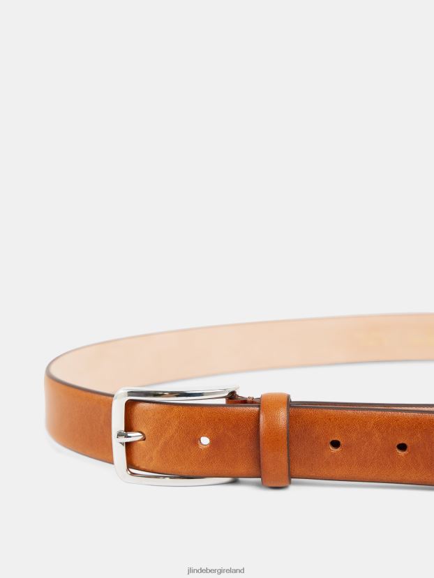 J.Lindeberg Men Bill Leather Belt Bombay Brown Accessory BXV8X41279