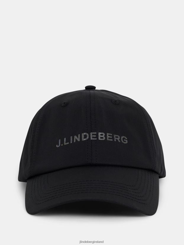 J.Lindeberg Men Elijah Cotton Logo Cap Black Accessory BXV8X41274