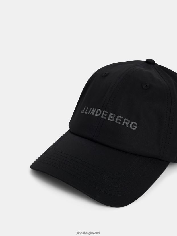 J.Lindeberg Men Elijah Cotton Logo Cap Black Accessory BXV8X41274