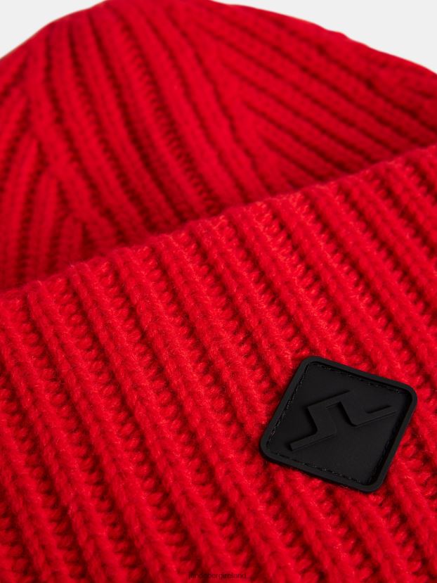 J.Lindeberg Men Enso Knitted Beanie Fiery Red Accessory BXV8X41251