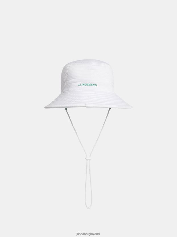 J.Lindeberg Men House Of New Era Bucket Hat White Accessory BXV8X42505 - Click Image to Close