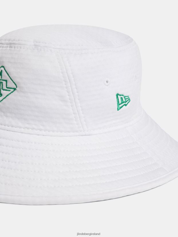 J.Lindeberg Men House Of New Era Bucket Hat White Accessory BXV8X42505