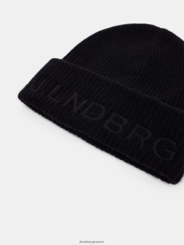 J.Lindeberg Men Monti Cashmere Blend Beanie Black Accessory BXV8X42530 - Click Image to Close