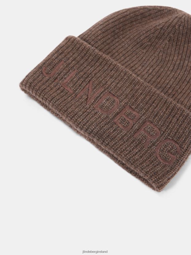 J.Lindeberg Men Monti Cashmere Blend Beanie Penny Brown Accessory BXV8X42531 - Click Image to Close