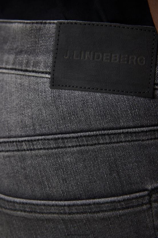 J.Lindeberg Men Cedar Slate Wash Jeans Granite Gray Clothing BXV8X41095