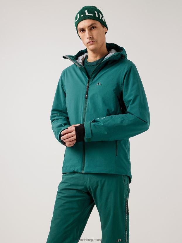 J.Lindeberg Men Ace Ski Jacket Treeline Green Clothing BXV8X42490 - Click Image to Close