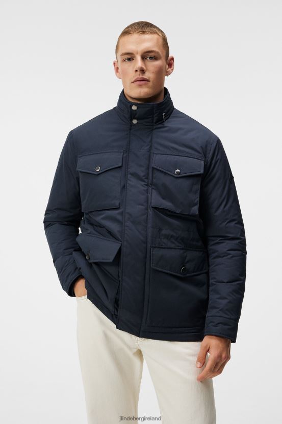 J.Lindeberg Men Acer Padded Jacket Navy Clothing BXV8X4917 - Click Image to Close