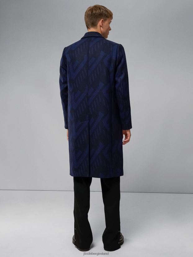 J.Lindeberg Men Burke Geo Coat Navy Clothing BXV8X42405