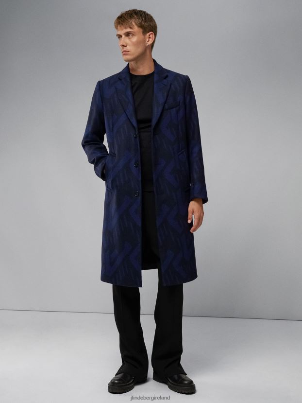 J.Lindeberg Men Burke Geo Coat Navy Clothing BXV8X42405