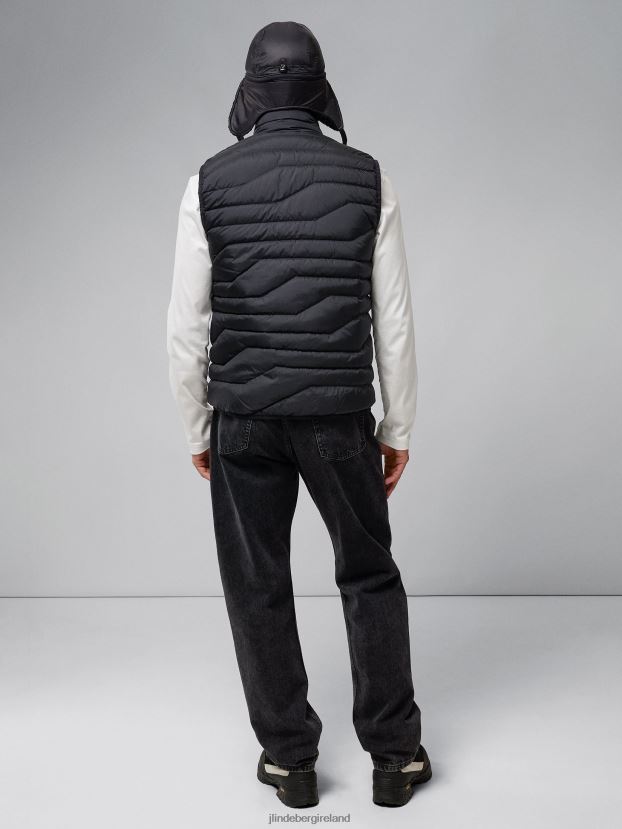 J.Lindeberg Men Cliff Light Down Vest Black Clothing BXV8X42430 - Click Image to Close