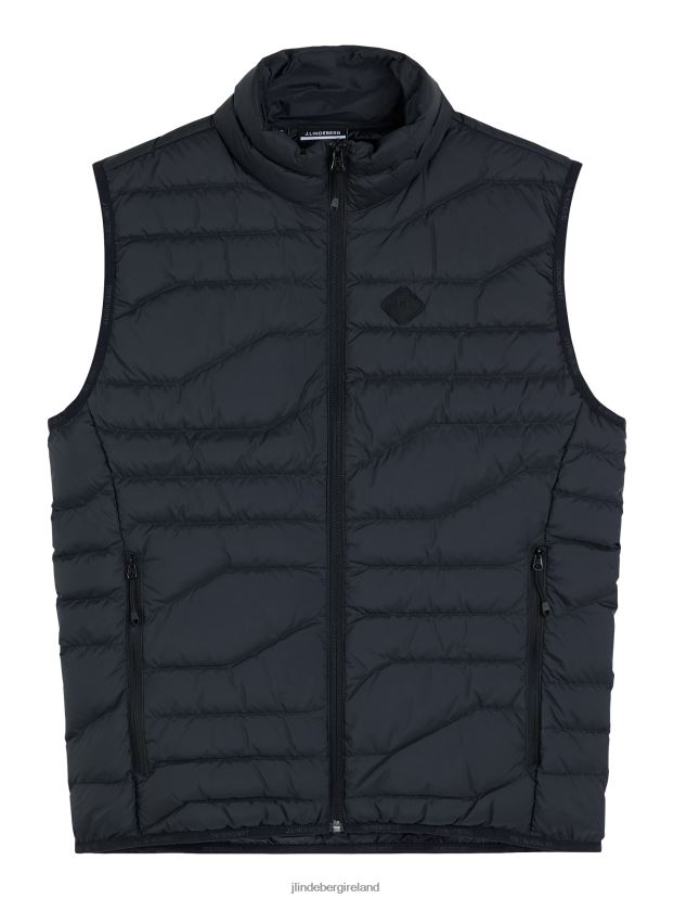 J.Lindeberg Men Cliff Light Down Vest Black Clothing BXV8X42430