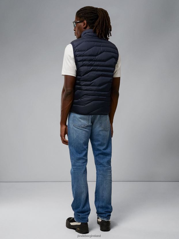 J.Lindeberg Men Cliff Light Down Vest Navy Clothing BXV8X42432 - Click Image to Close