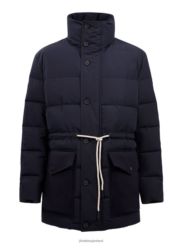 J.Lindeberg Men Murphy Hybrid Parka Navy Clothing BXV8X42403