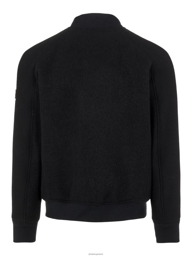 J.Lindeberg Men Thom Hybrid Wool Jacket Black Clothing BXV8X42471 - Click Image to Close