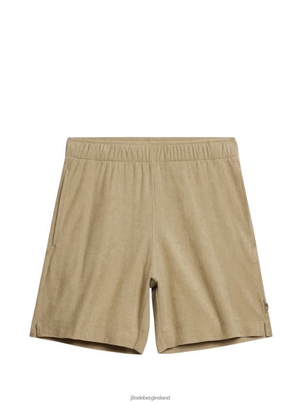 J.Lindeberg Men Allan Terry Shorts Safari Beige Clothing BXV8X41036