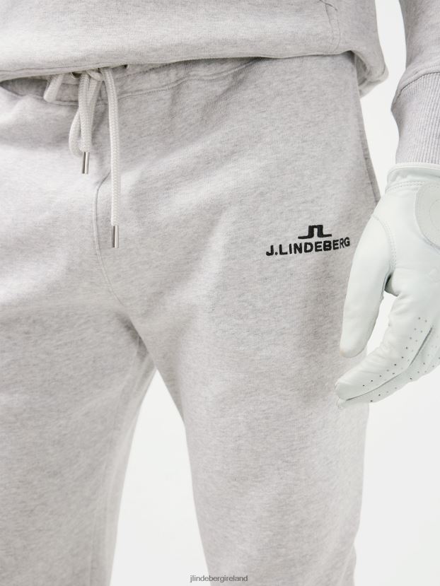 J.Lindeberg Men Alpha Pant Stone Grey Melange Clothing BXV8X42214