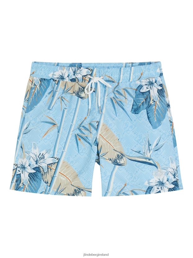 J.Lindeberg Men Banks Tropical Swim Trunks Dream Blue Clothing BXV8X41114