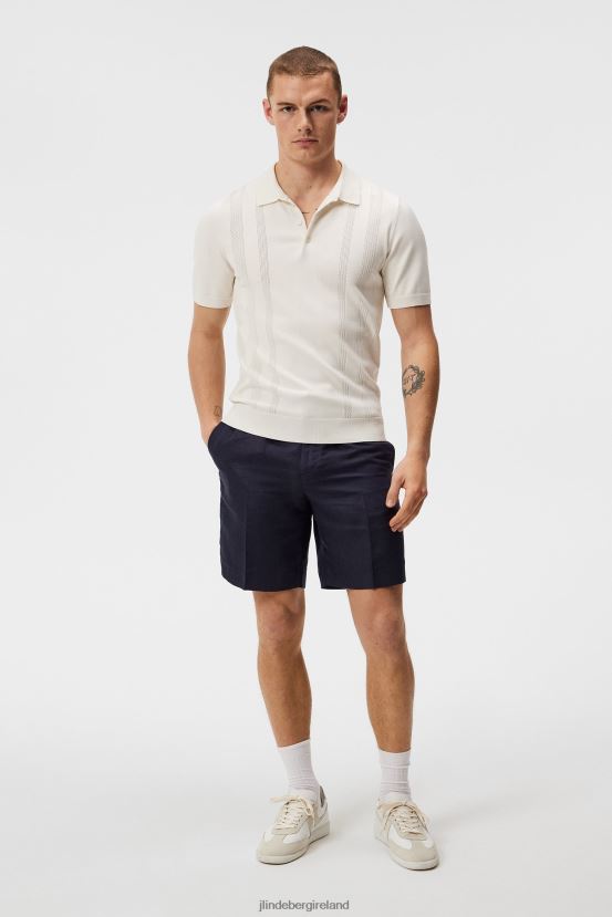 J.Lindeberg Men Baron Tencel Linen Shorts Navy Clothing BXV8X41126