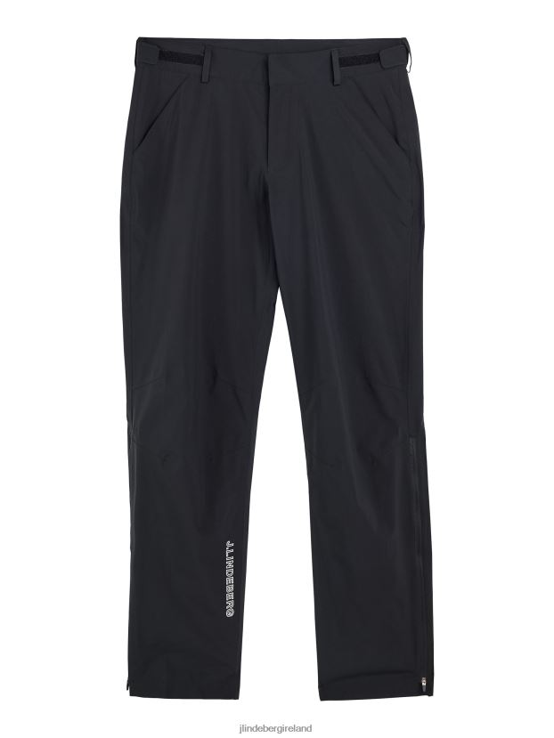 J.Lindeberg Men Bridge Rain Pants Black Clothing BXV8X42203