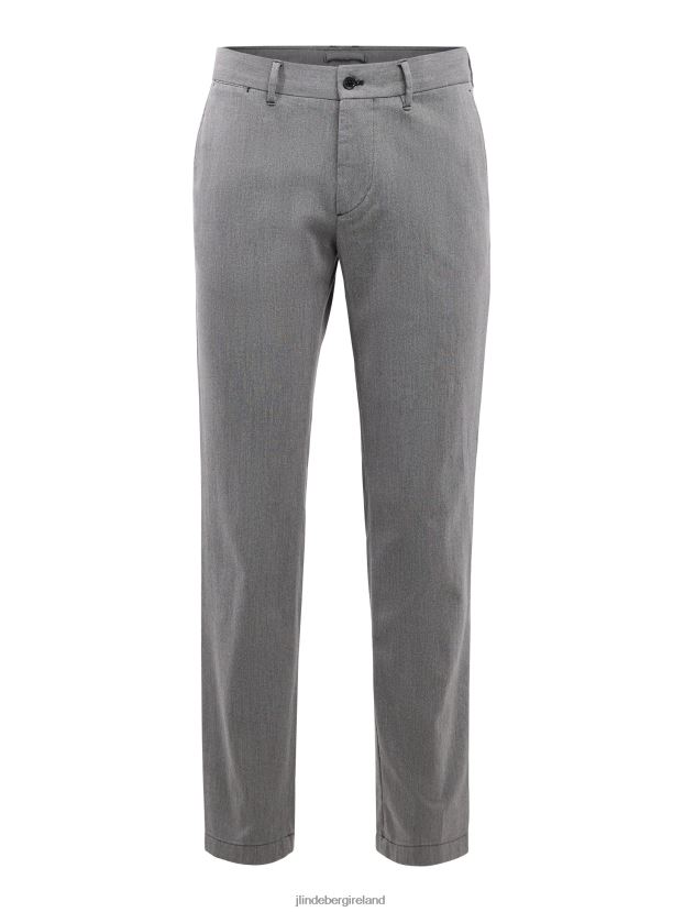 J.Lindeberg Men Chaze Flannel Twill Pants Gargoyle Clothing BXV8X42199