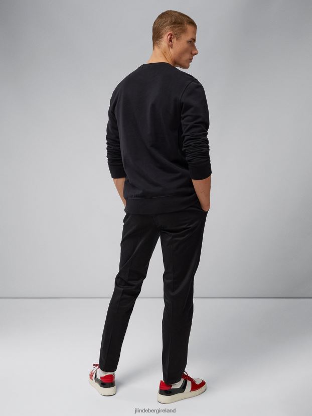 J.Lindeberg Men Chaze Garment Dyed Pants Black Clothing BXV8X41146 - Click Image to Close