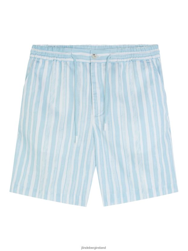 J.Lindeberg Men Earl Painted Stripe Shorts Dream Blue Clothing BXV8X41124