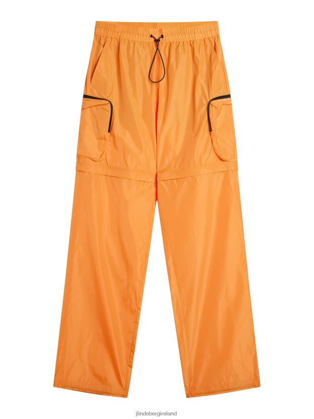 J.Lindeberg Men Glossa Nylon Cargo Pants Russet Orange Clothing BXV8X41136