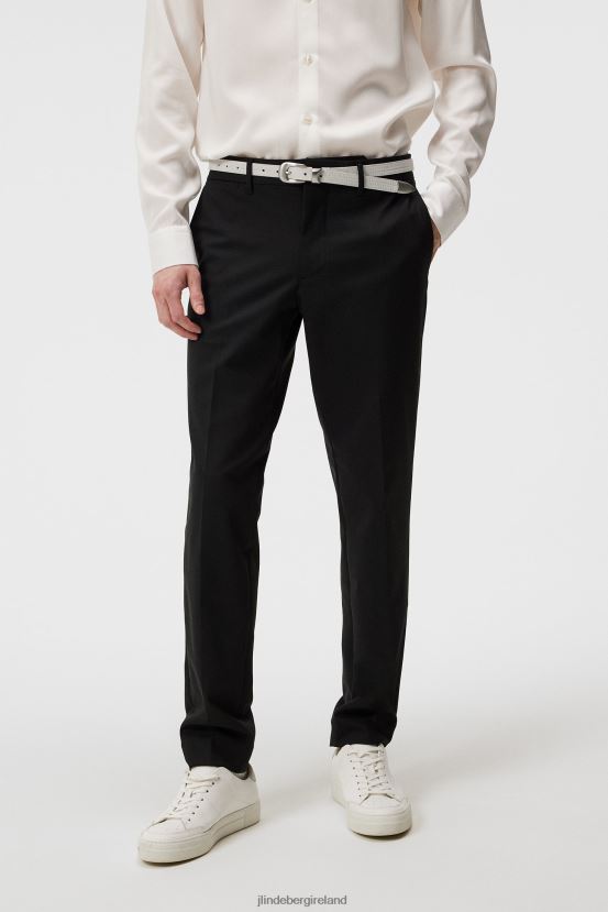 J.Lindeberg Men Grant Stretch Twill Pants Black Clothing BXV8X41137 - Click Image to Close