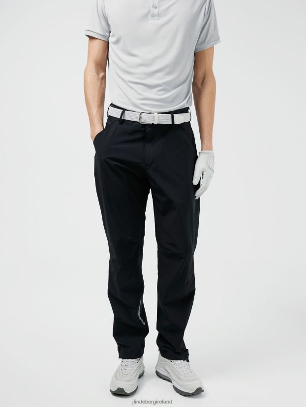 J.Lindeberg Men Hills Golf Rain Pant Black Clothing BXV8X42222 - Click Image to Close