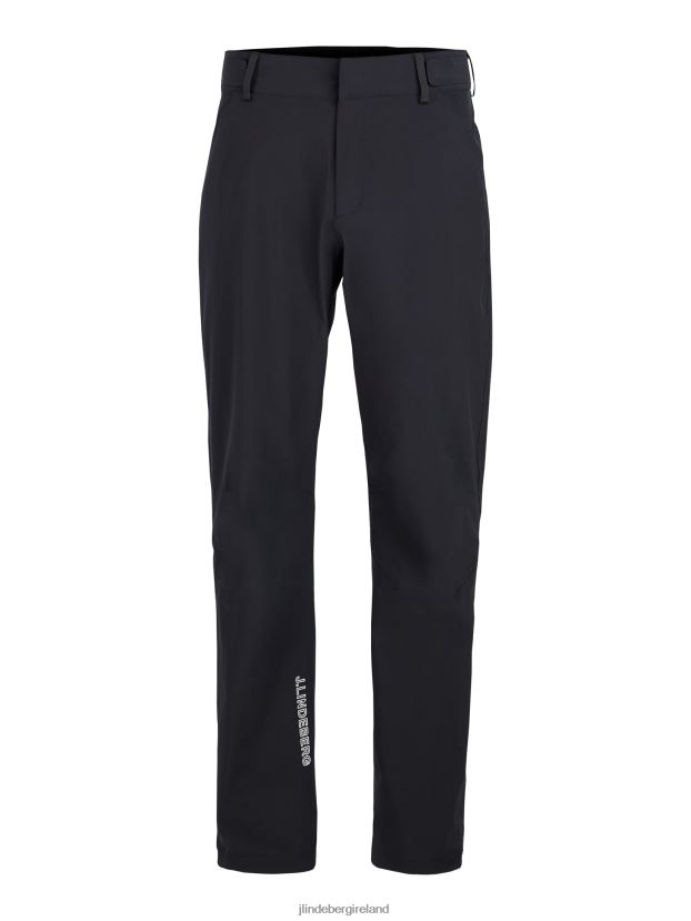 J.Lindeberg Men Hills Golf Rain Pant Black Clothing BXV8X42222