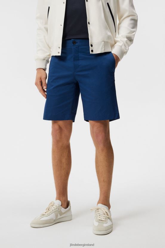 J.Lindeberg Men Nathan Super Satin Shorts Estate Blue Clothing BXV8X41129 - Click Image to Close