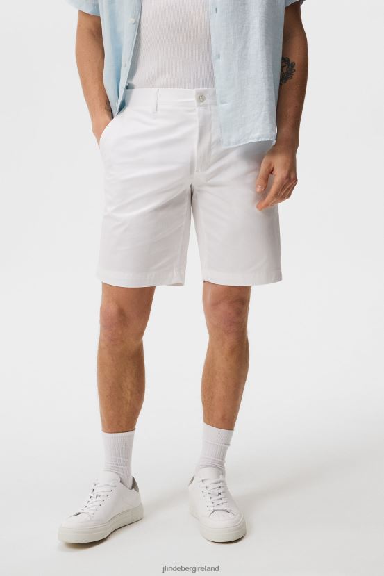 J.Lindeberg Men Nathan Super Satin Shorts White Clothing BXV8X41130 - Click Image to Close