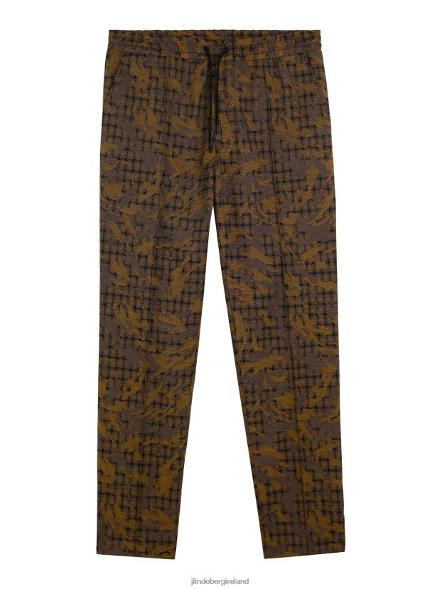 J.Lindeberg Men Sasha Camo-Check Pants Daylily Clothing BXV8X42195