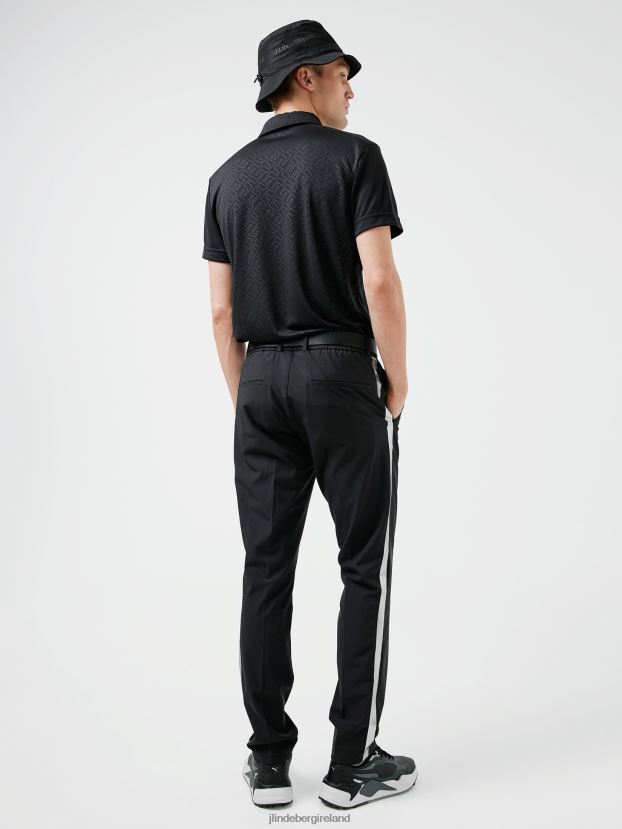 J.Lindeberg Men Stue Stripe Golf Pant Black Clothing BXV8X42209