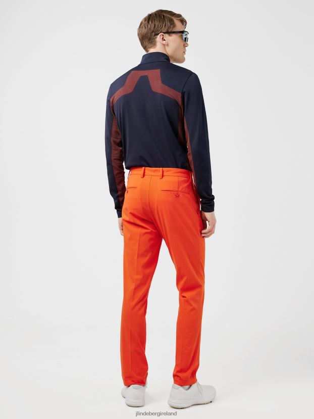 J.Lindeberg Men Vent Golf Pant Tangerine Tango Clothing BXV8X42228