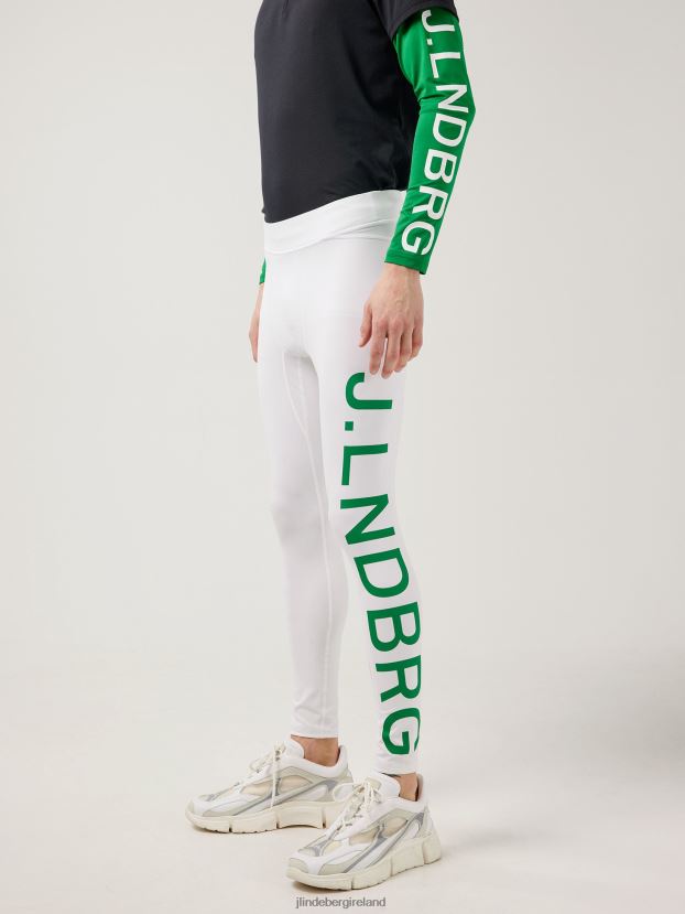 J.Lindeberg Men West Compression Tights White Clothing BXV8X42237 - Click Image to Close