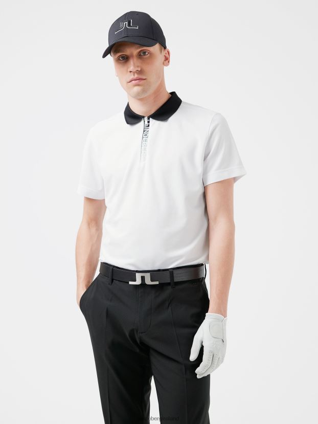 J.Lindeberg Men Brayden Golf Polo White Clothing BXV8X42100