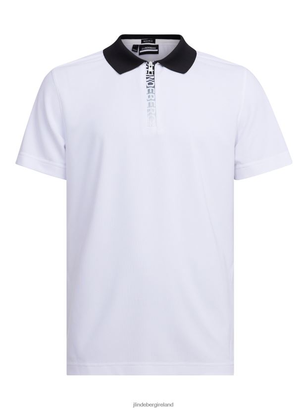 J.Lindeberg Men Brayden Golf Polo White Clothing BXV8X42100