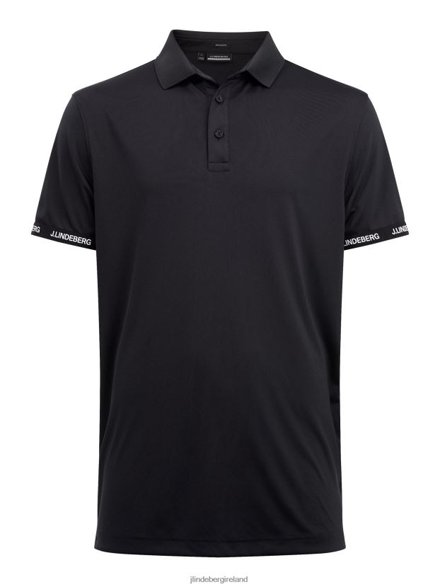 J.Lindeberg Men Guy Golf Polo Black Clothing BXV8X42075