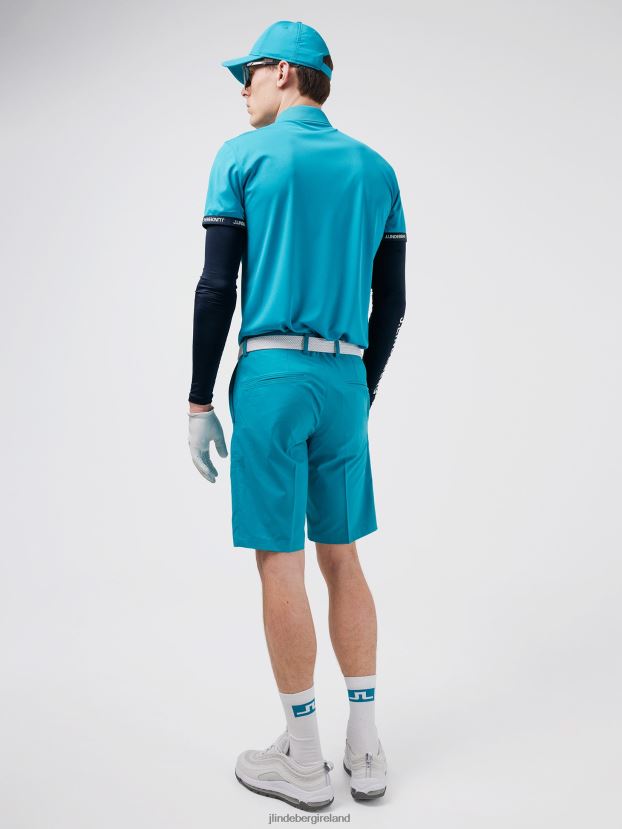 J.Lindeberg Men Guy Golf Polo Enamel Blue Clothing BXV8X42076 - Click Image to Close