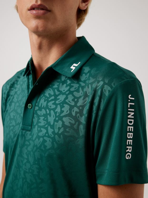 J.Lindeberg Men Joel Golf Polo Treeline Green Clothing BXV8X42118