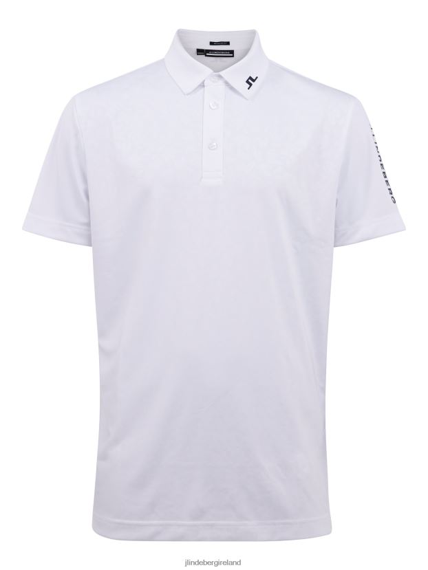 J.Lindeberg Men Joel Golf Polo White Clothing BXV8X42116