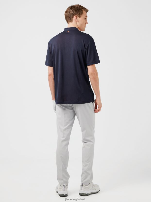 J.Lindeberg Men Jordan Relaxed Fit Polo Navy Clothing BXV8X42074 - Click Image to Close