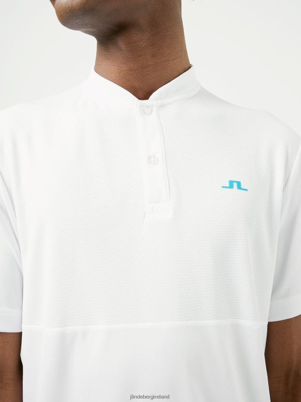 J.Lindeberg Men Jordan Relaxed Fit Polo White Clothing BXV8X42073