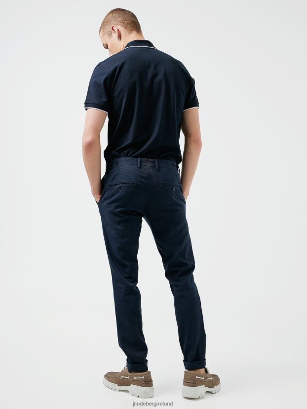 J.Lindeberg Men Kenny Cotton Polo Navy Clothing BXV8X42087 - Click Image to Close