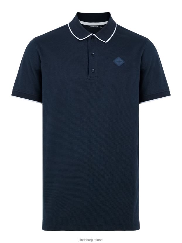 J.Lindeberg Men Kenny Cotton Polo Navy Clothing BXV8X42087