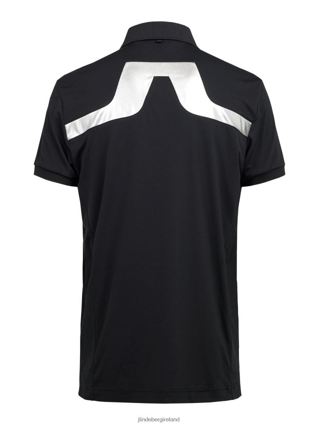 J.Lindeberg Men Kv Golf Polo - Tour Collection Black Clothing BXV8X42096 - Click Image to Close