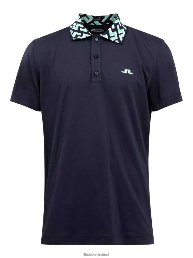 J.Lindeberg Men Lux Bridge Golf Polo Navy Clothing BXV8X42080