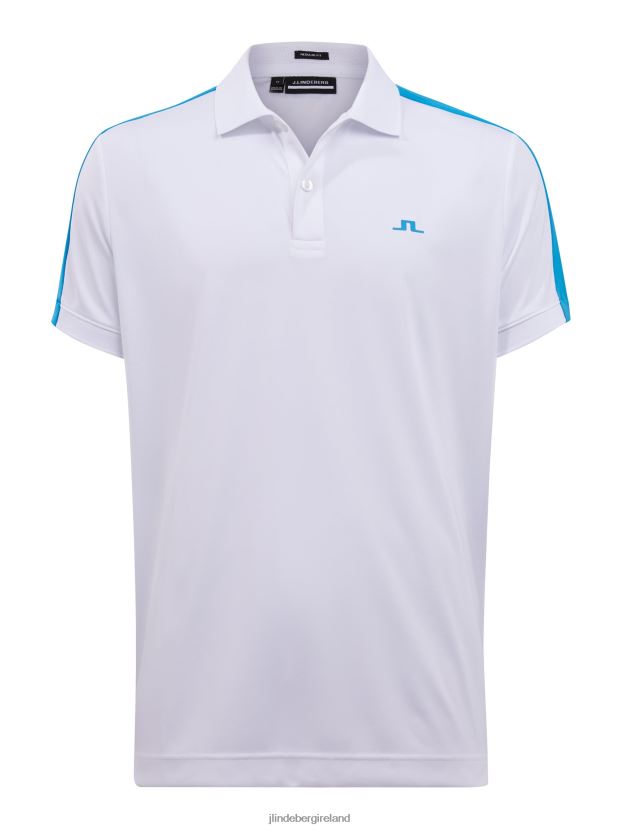 J.Lindeberg Men Rowland Golf Polo White Clothing BXV8X42110